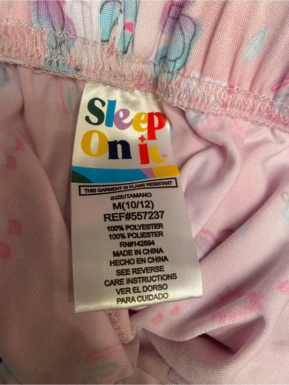 Girls Pink Unicorn Pajama Set with Hooded Robe - Size 10/12